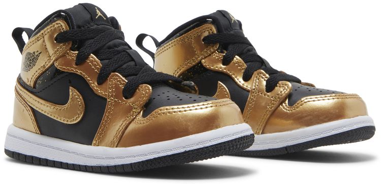 Air Jordan 1 Mid SE TD Metallic Gold Black