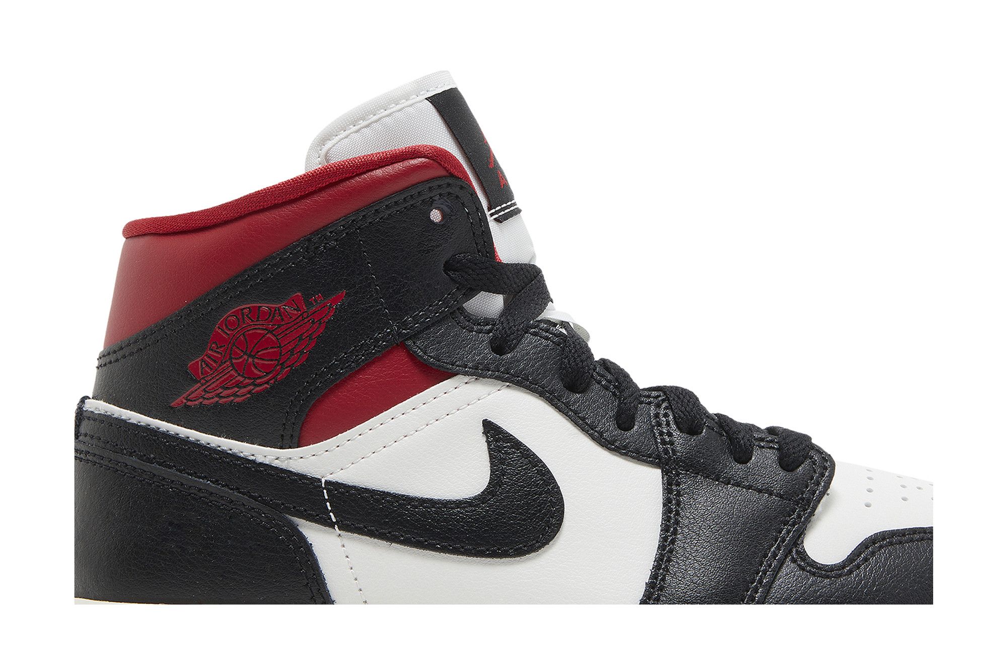 Aj1 black white sail gym red hot sale