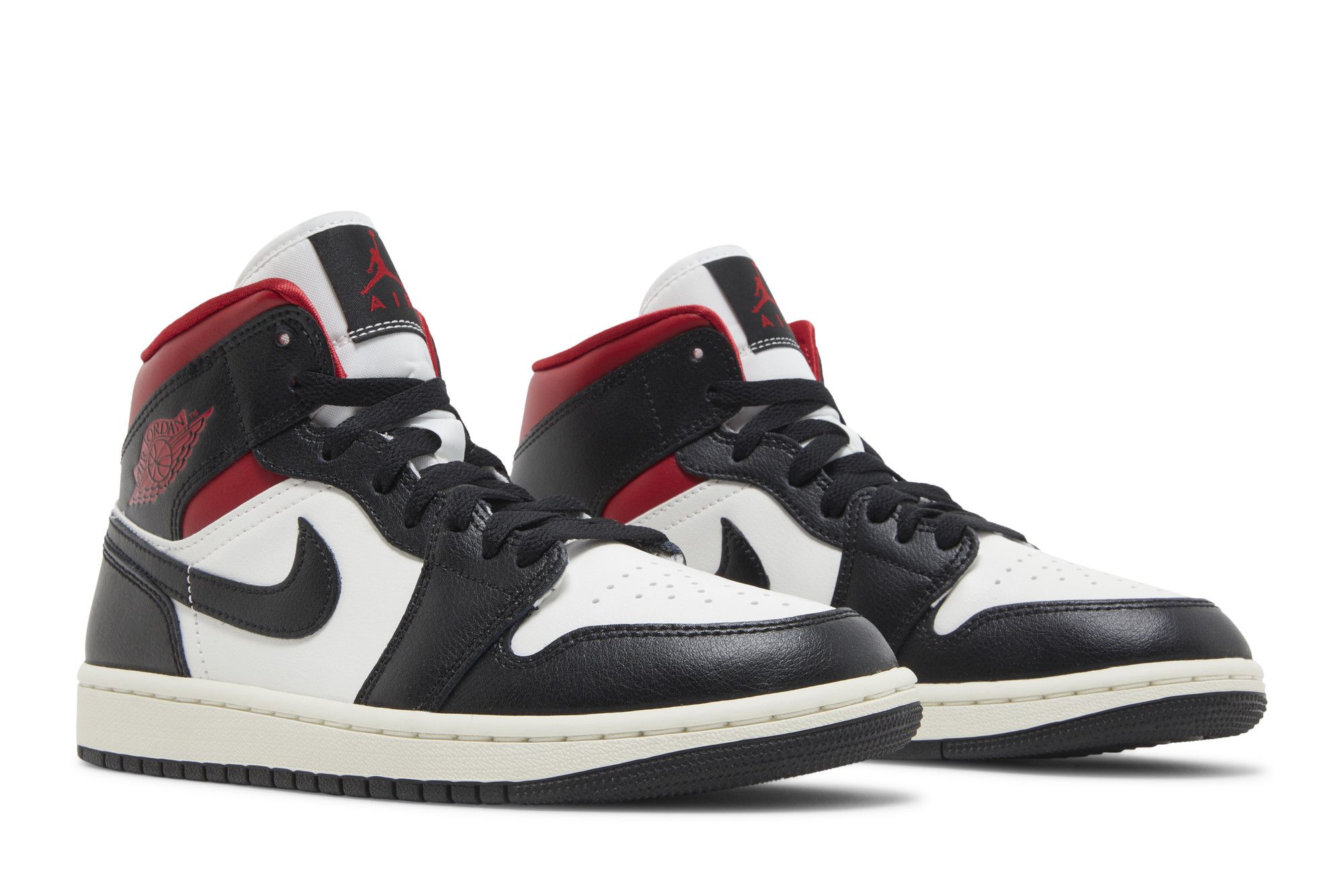 Air jordan 1 black white sail gym red store