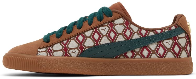 Puma Dapper Dan x Clyde Vintage Pre Game Runway   Brown