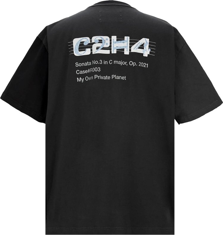 C2H4 Paneled T Shirt Black