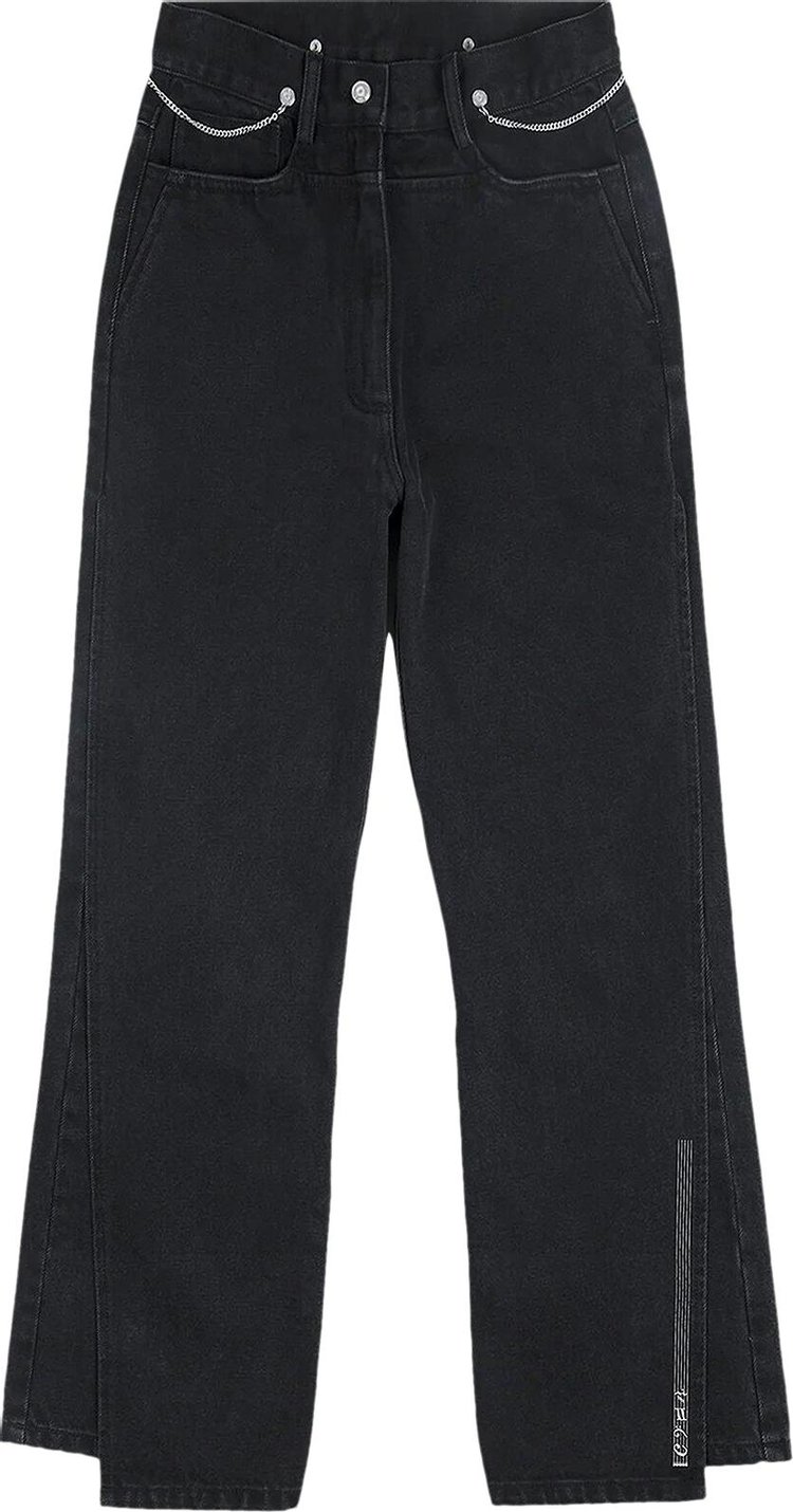 C2H4 Wide Layered Swing Jeans 'Dark Grey'