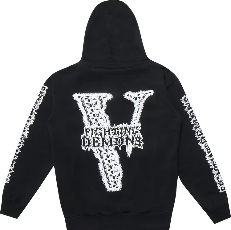 Vlone x Juice WRLD Bone Hoodie Black