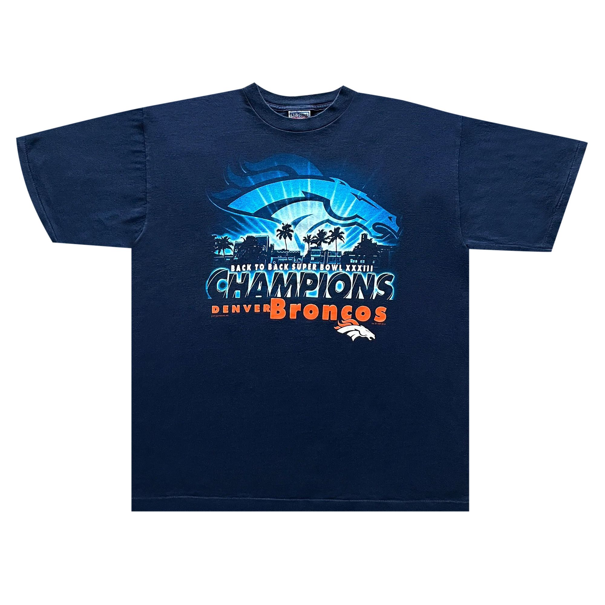 Buy Vintage Denver Broncos Super Bowl Tee Navy 2934