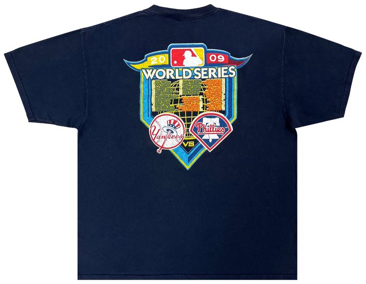 Vintage Yankees Vs Phillies World Series Tee Navy