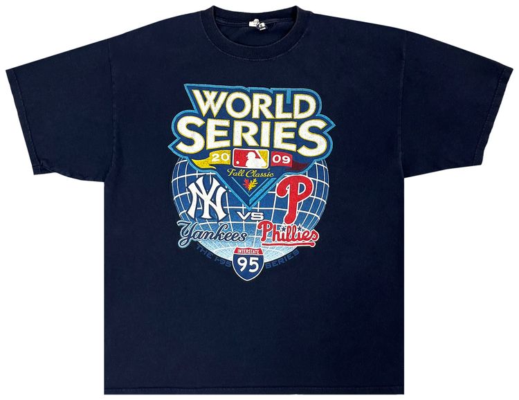 Vintage Yankees Vs Phillies World Series Tee 'Navy'