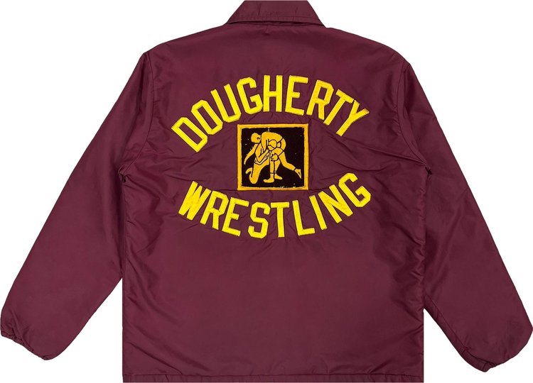 Vintage Maple Athletic Dougherty Wrestling Jacket Burgundy