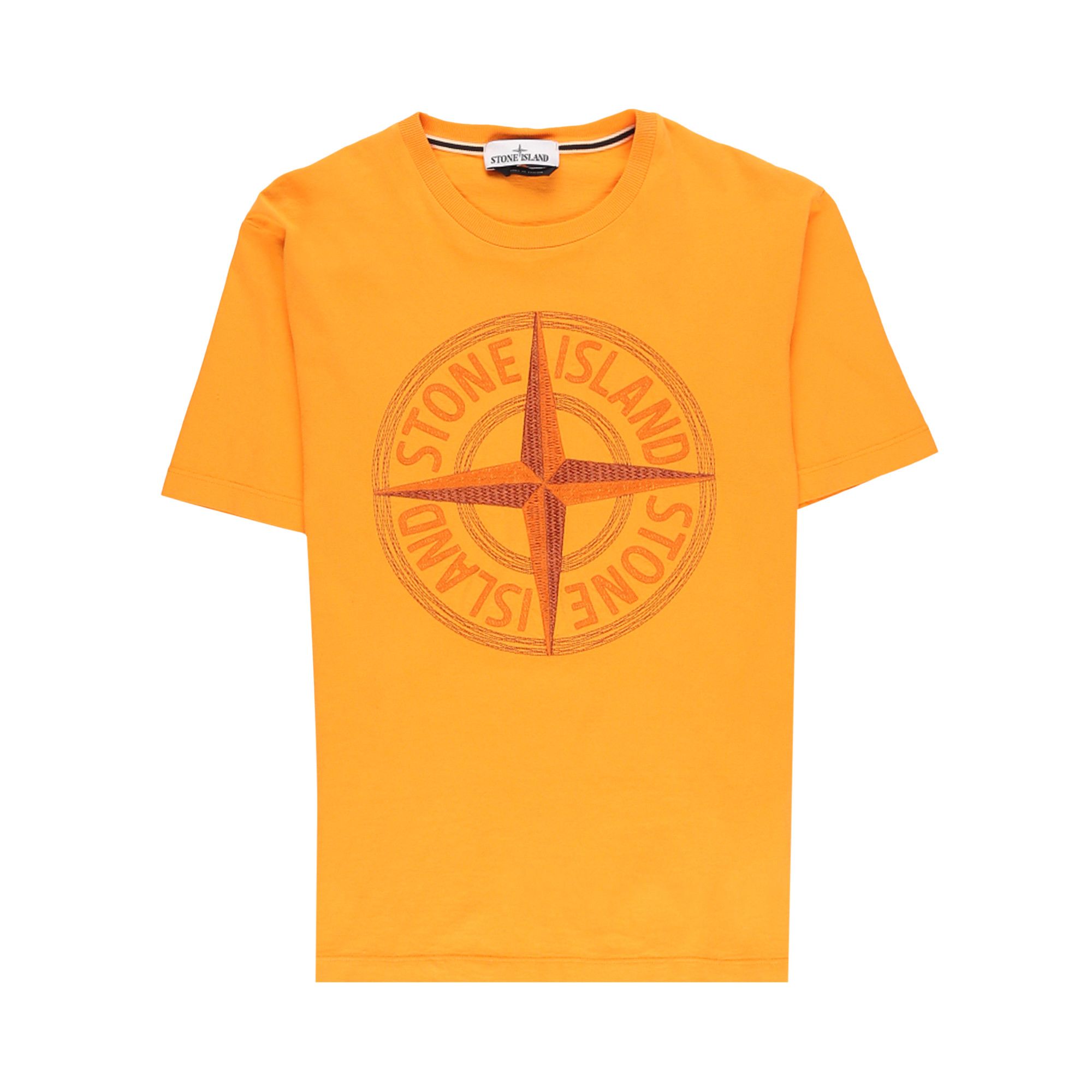 Buy Stone Island Front Logo T Shirt Orange 781521580 V0032 GOAT UK