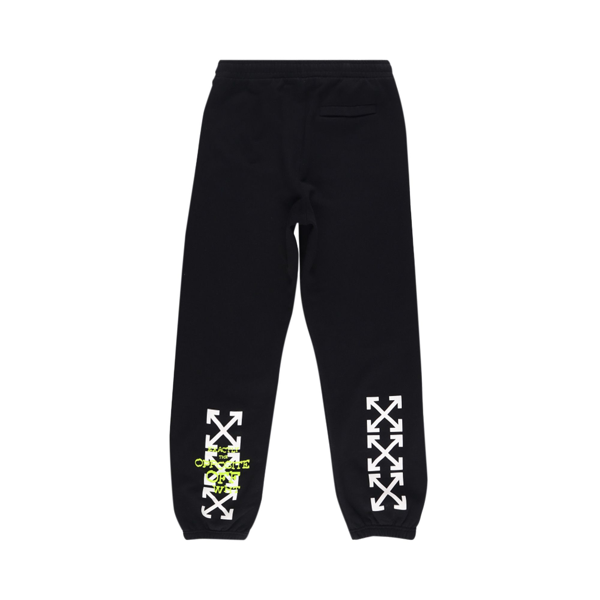 Buy Off-White Opposite Arrow Slim Sweatpants 'Black/Lime