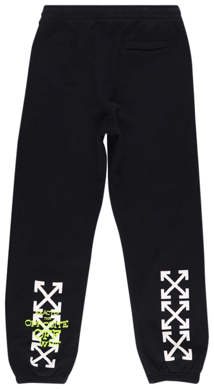 Off White Opposite Arrow Slim Sweatpants BlackLime