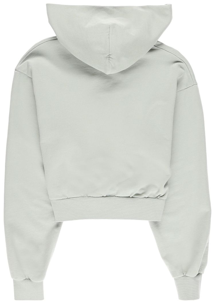 JW Anderson Cropped Care Label Hoodie Pistachio