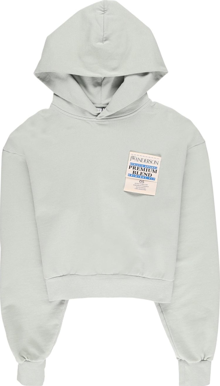 JW Anderson Cropped Care Label Hoodie 'Pistachio'