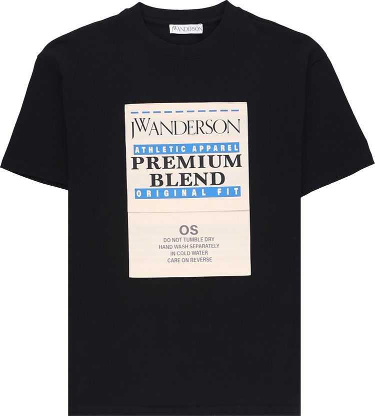 JW Anderson Classic Fit Care Label T-Shirt 'Black'
