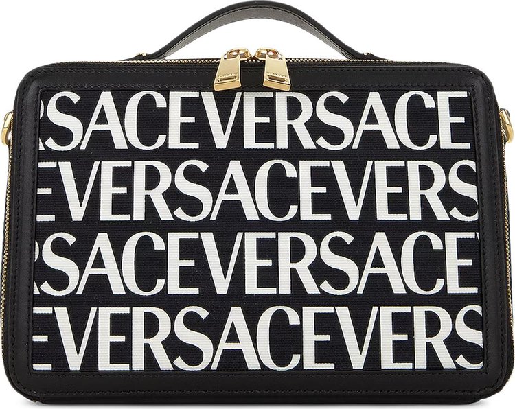Versace Messenger Bag 'Black/White/Versace Gold'