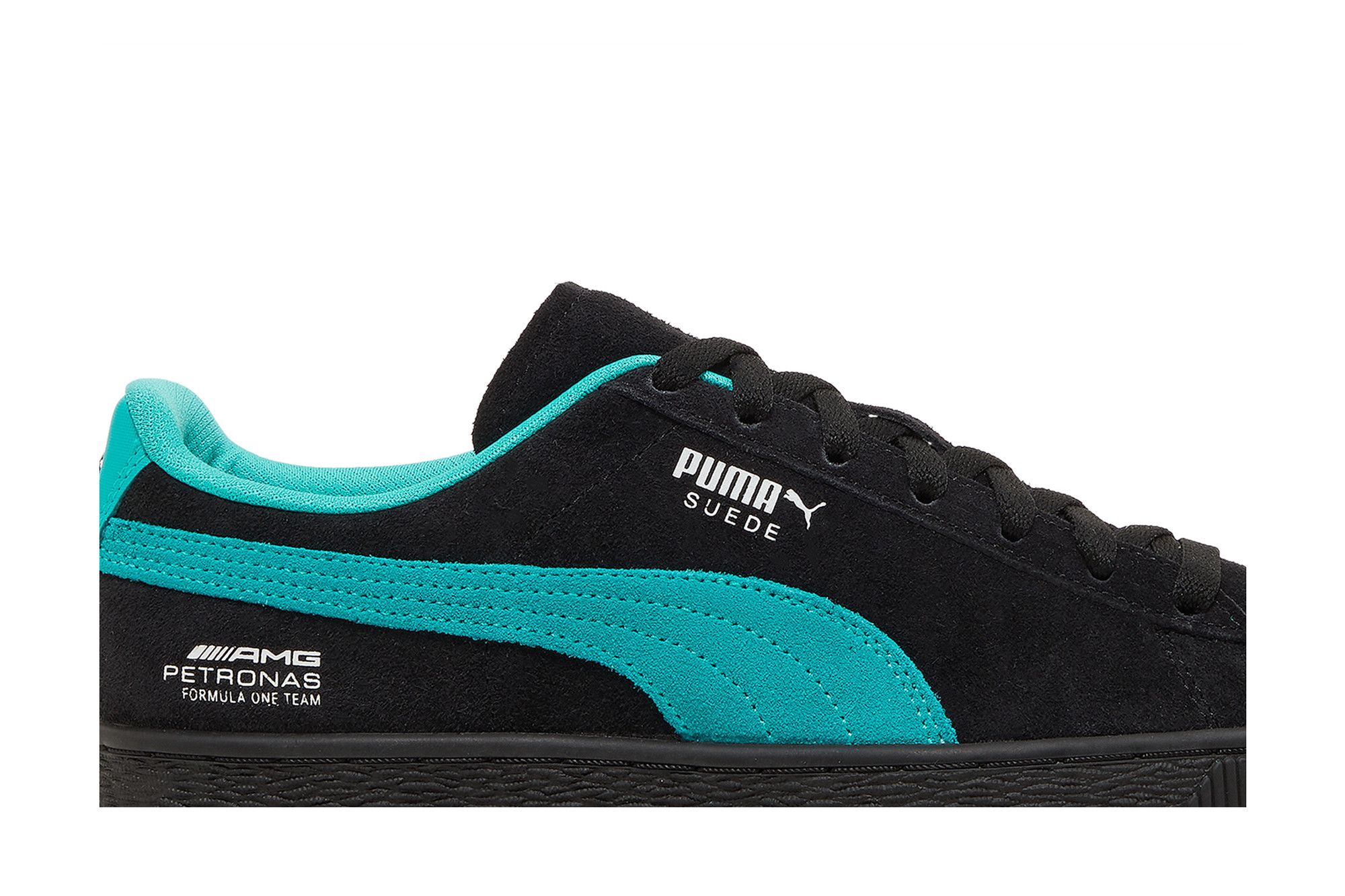 Buy Mercedes AMG Petronas F1 x Suede Black Spectra Green 307131 04 GOAT