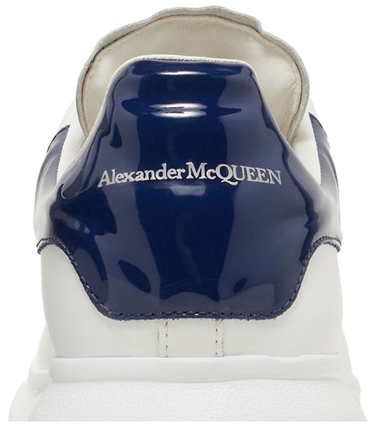 Alexander McQueen Oversized Sneaker White Navy Patent