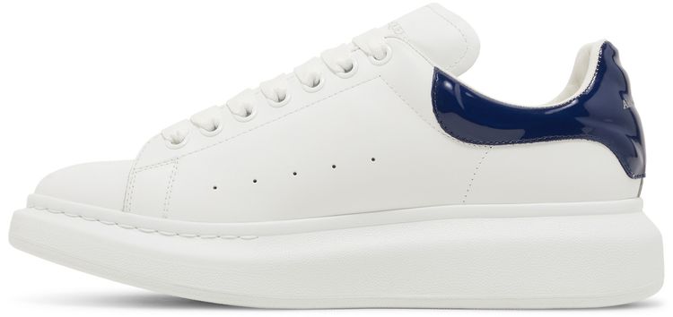Alexander McQueen Oversized Sneaker White Navy Patent