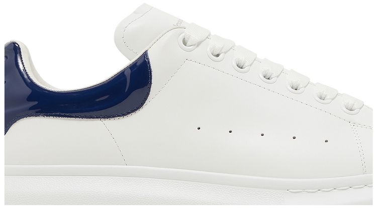 Alexander McQueen Oversized Sneaker White Navy Patent