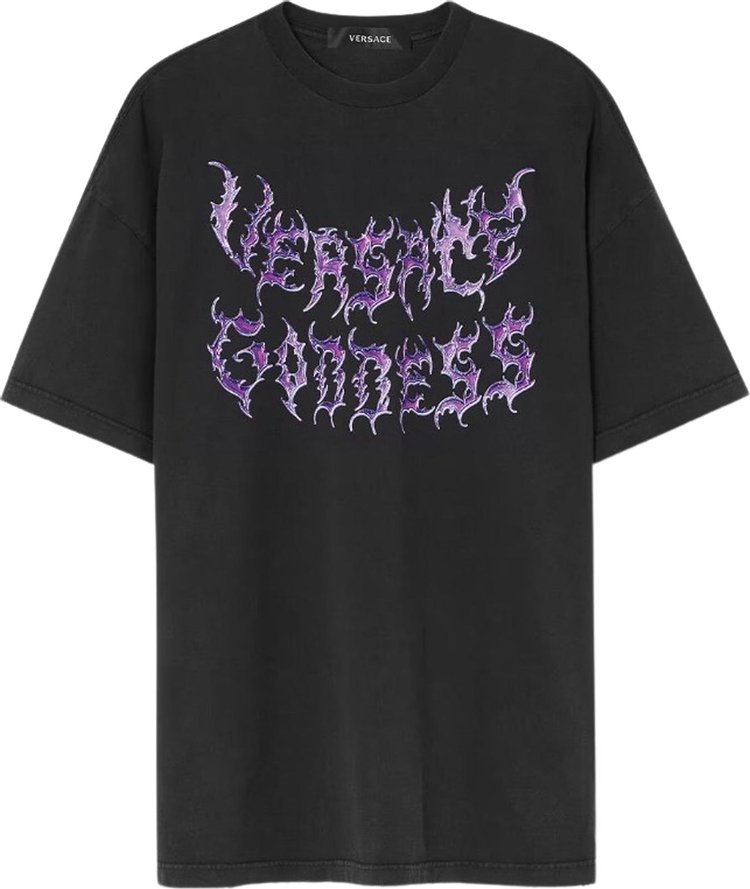 Versace Goddess Logo T-Shirt 'Black'