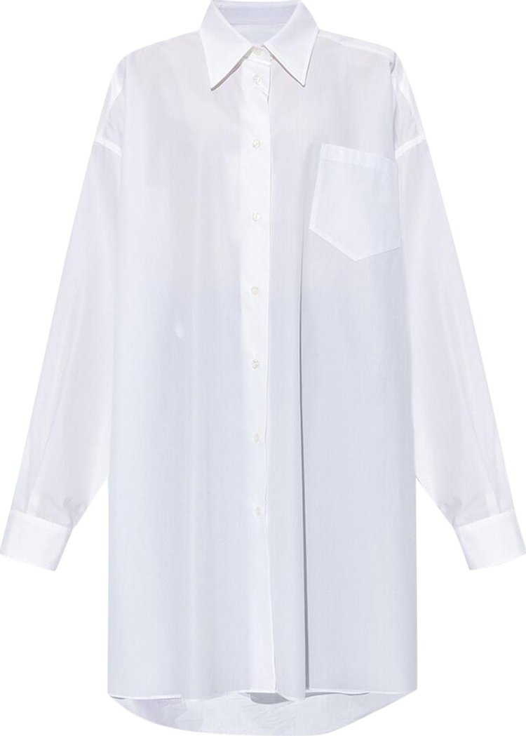 Maison Margiela Long-Sleeve Button Down Shirt Dress 'White'