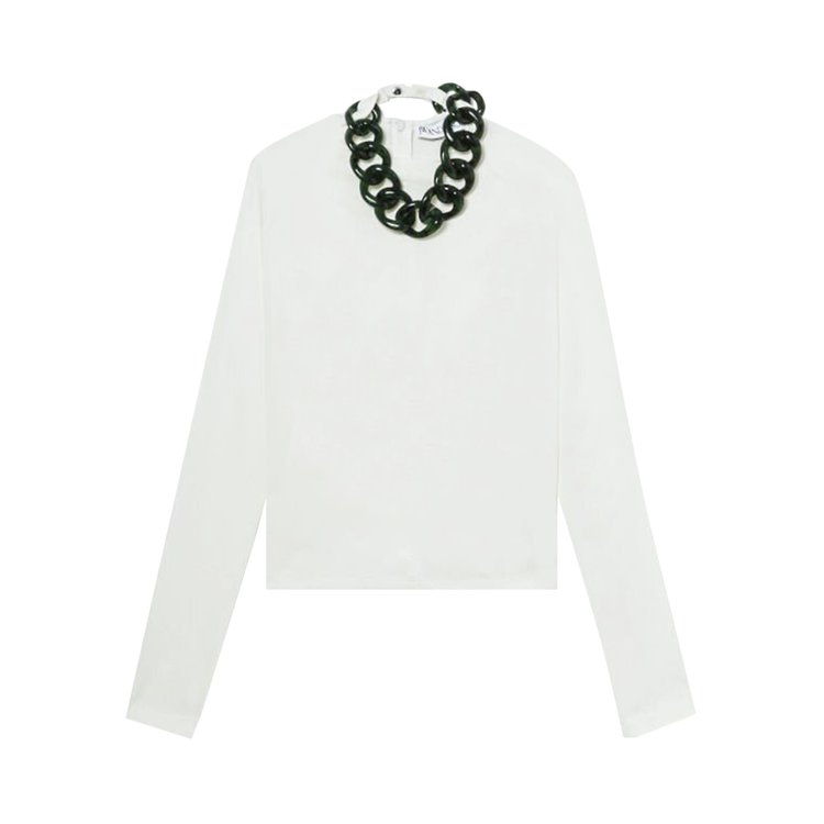 JW Anderson Chain Link Cold Shoulder Top 'White'