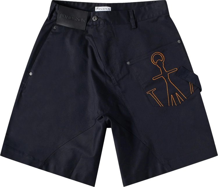 JW Anderson Twisted Chino Shorts 'Navy'