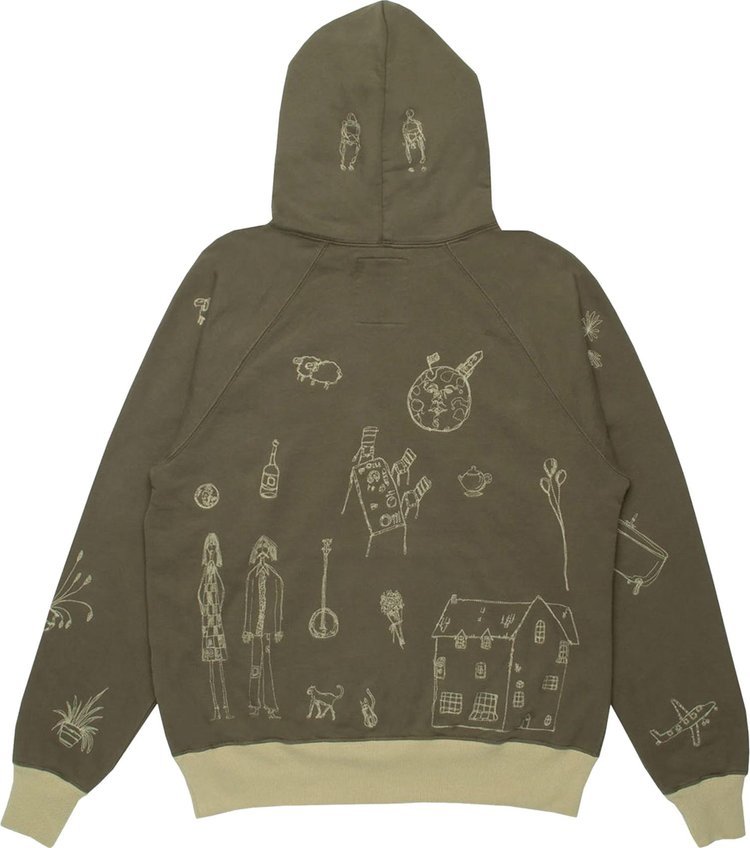 Samuel Zelig Traveling Band Hoodie Army Green