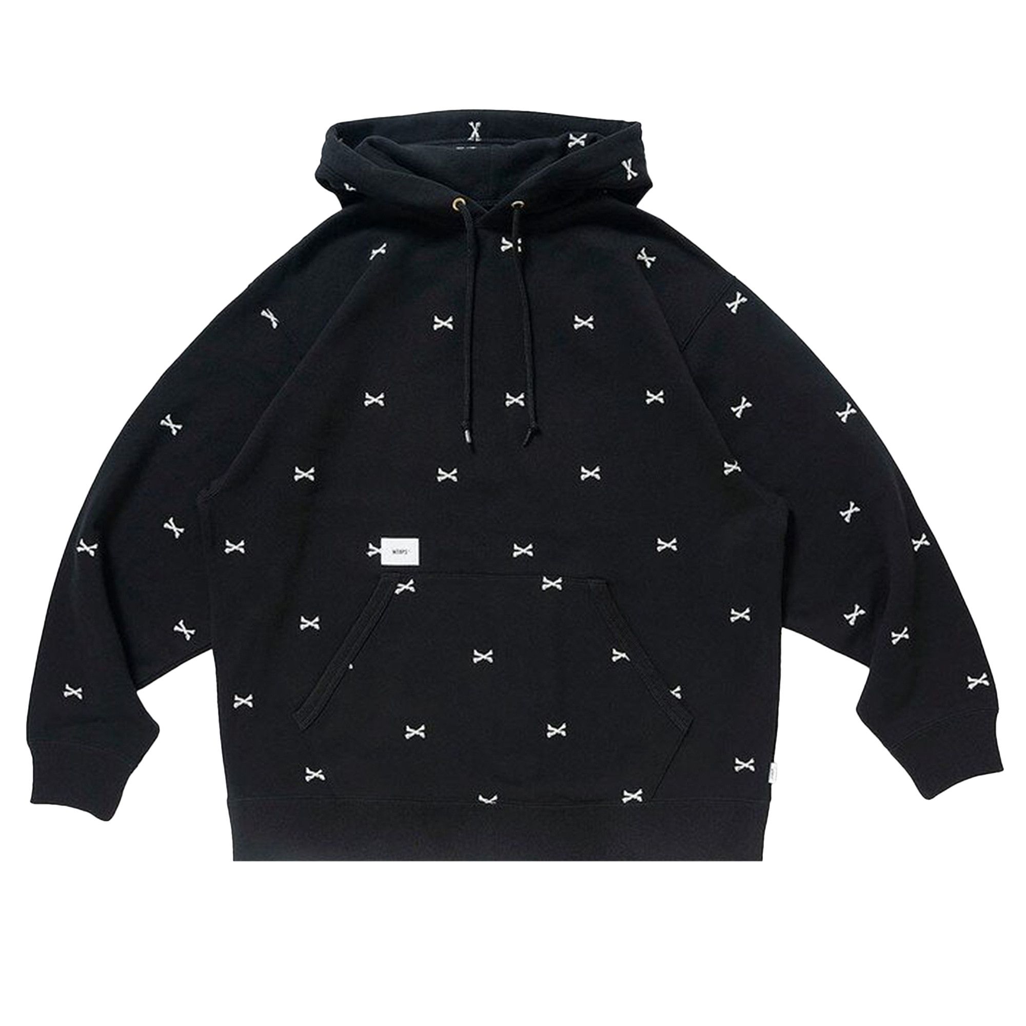 Buy WTAPS Crossbones Hooded Sweatshirt 'Black' - 222ATDT CSM26 BLAC | GOAT