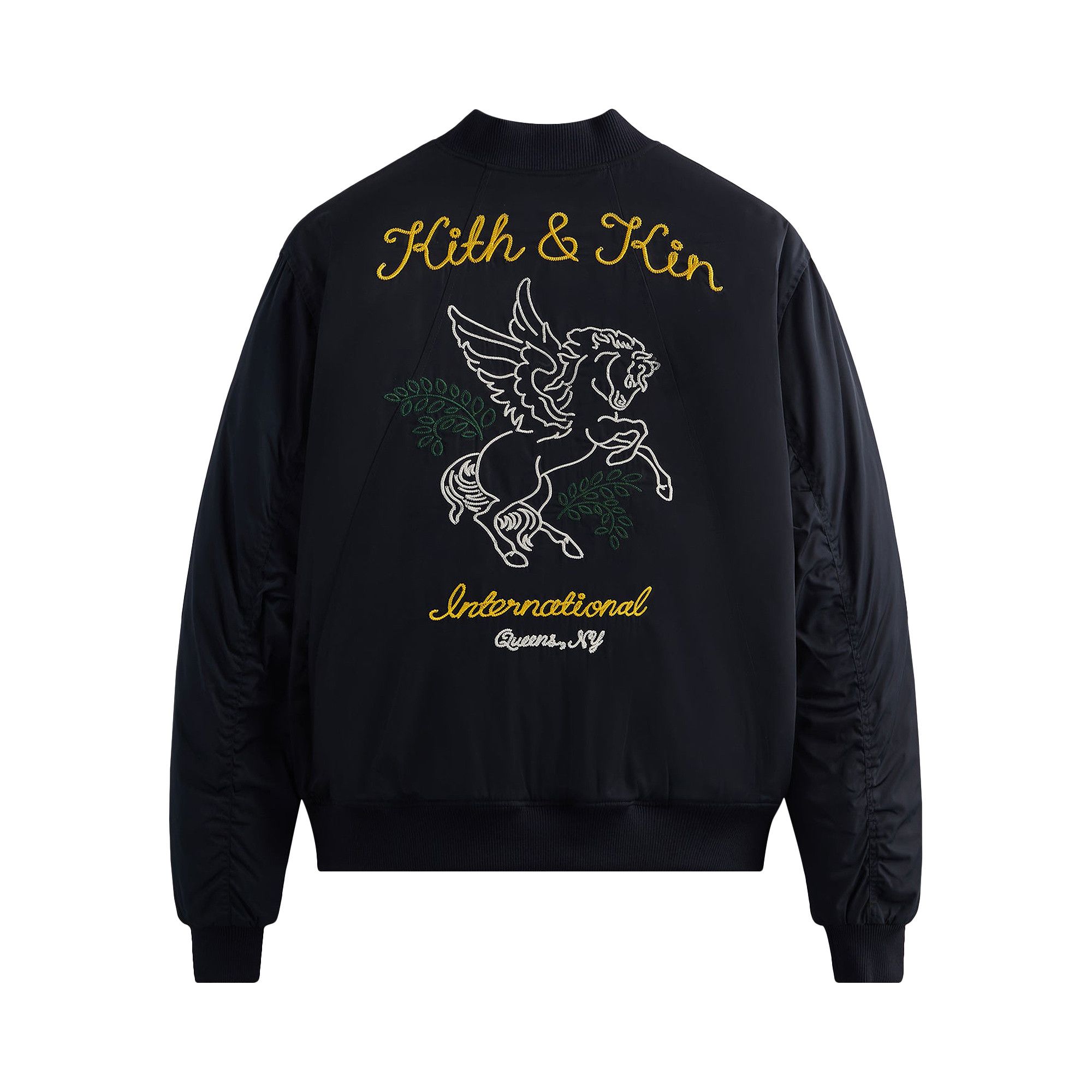 Size l Kith Dumont Flight Bomber Jacket Black