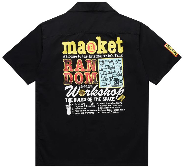 Market Random Workshop Think Tank Short Sleeve Shirt Black