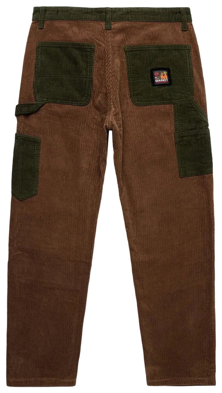 Market Color Block Corduroy Carpenter Pant BrownGreen