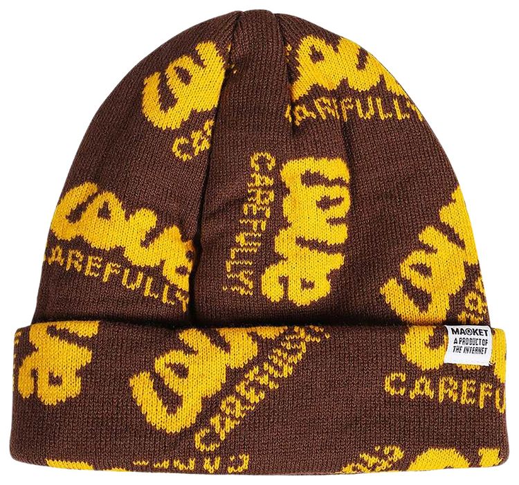 Market Love Carefully Beanie Brown