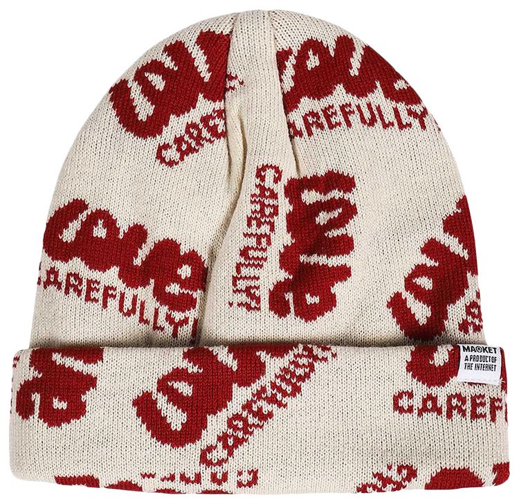 Market Love Carefully Beanie Cream
