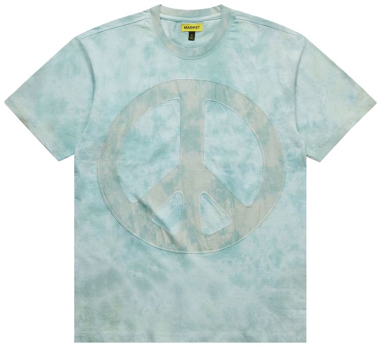 Market Peace Sign Tee Sky Blue Seafoam