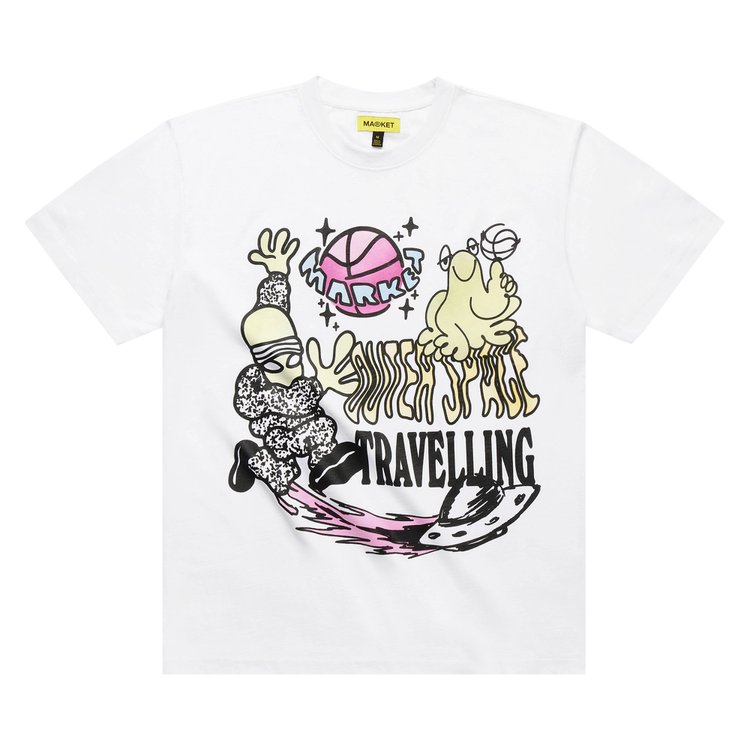 Market Outer Space Traveling Uv Tee White