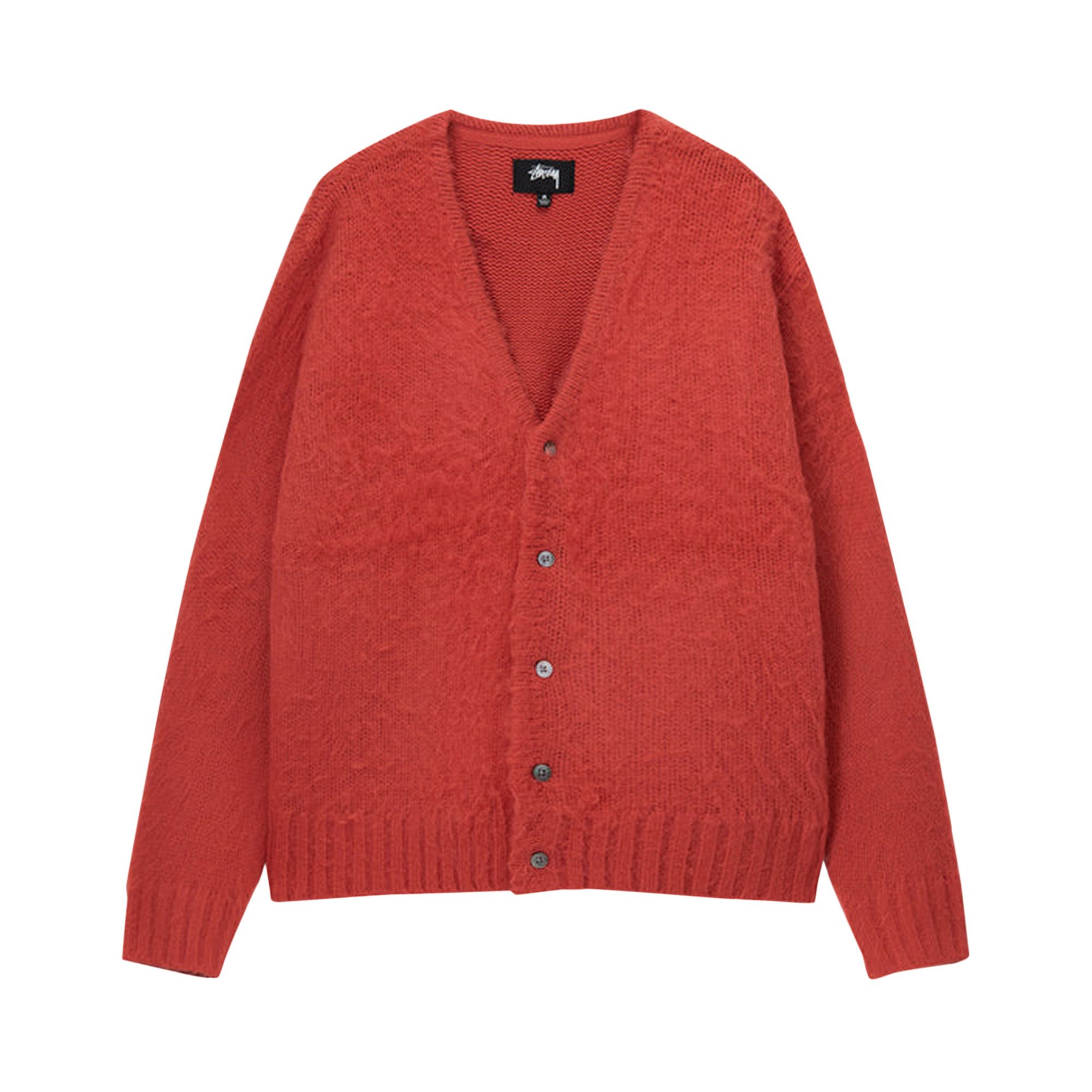 Buy Stussy Brushed Cardigan 'Red' - 117163 RED | GOAT