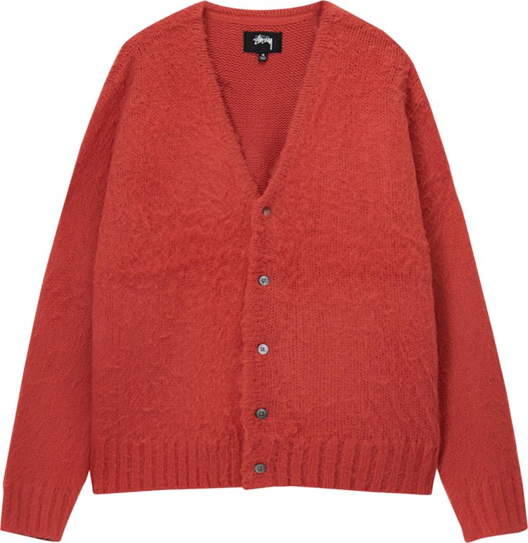 Buy Stussy Brushed Cardigan 'Red' - 117163 RED | GOAT