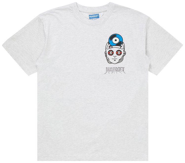 Market Smiley Hackers Tee Ash Grey