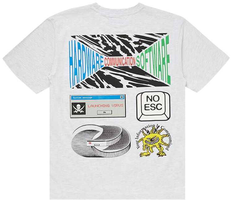 Market Smiley Hackers Tee Ash Grey