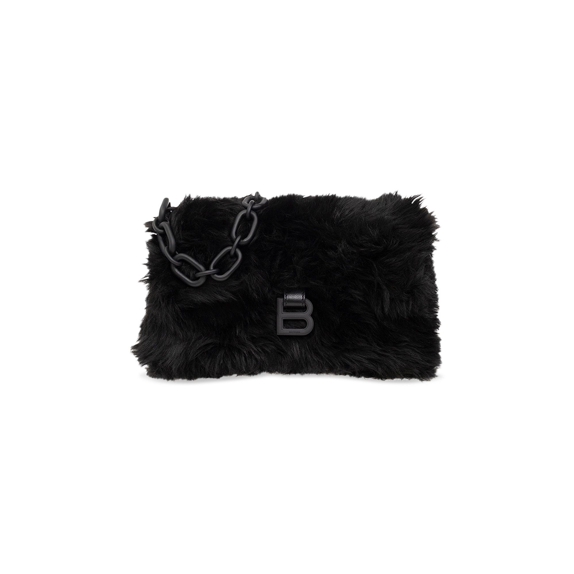 Balenciaga fur clutch sale