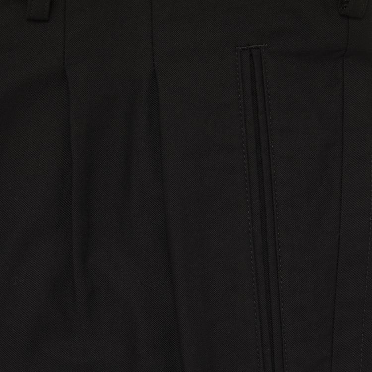 Yohji Yamamoto Side Flap Twill Pants Black