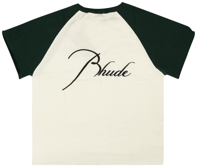 Rhude Raglan Tee Emerald GreenWhite