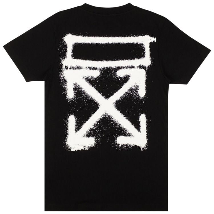 Off White Spray Marker Slim Tee BlackWhite