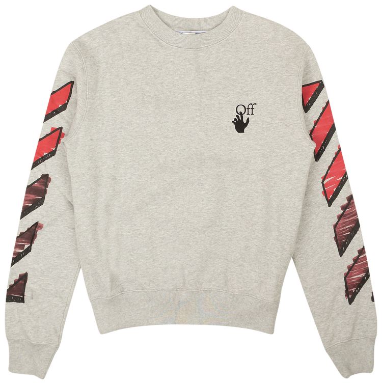 Off White Marker Arrows Crewneck Grey