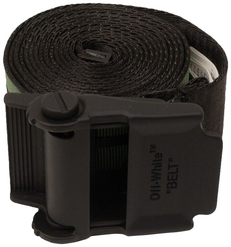 Off White 20 Industrial Long Belt BlackArmy Green