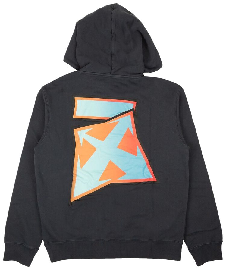 Off White Degrade Thunder Slim Hoodie Outer Space