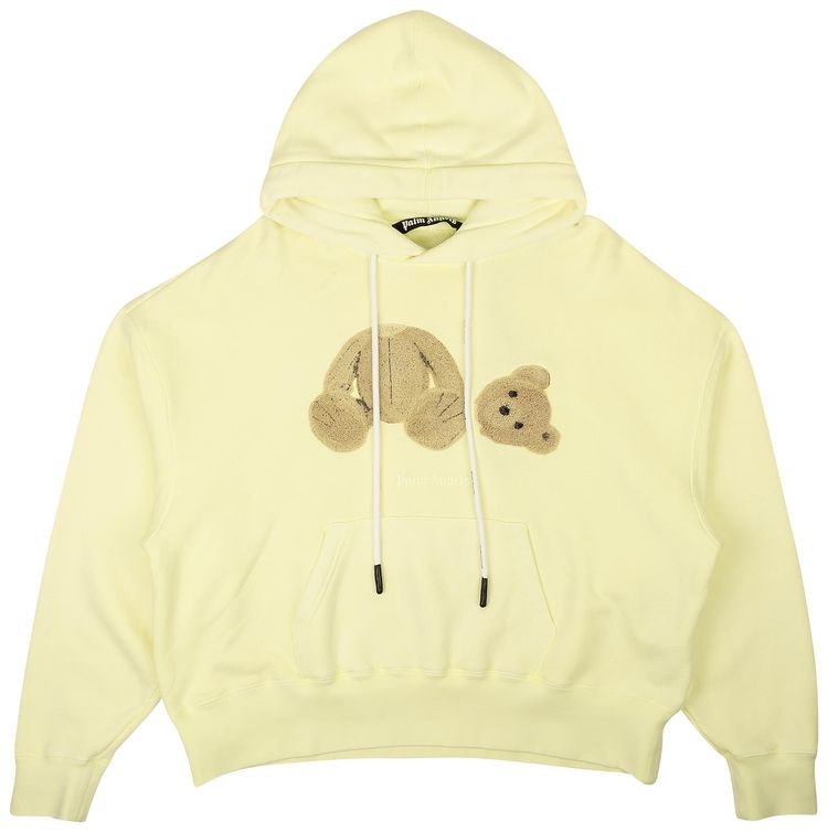 Palm Angels GD PA Bear Hoodie YellowFluo Brown