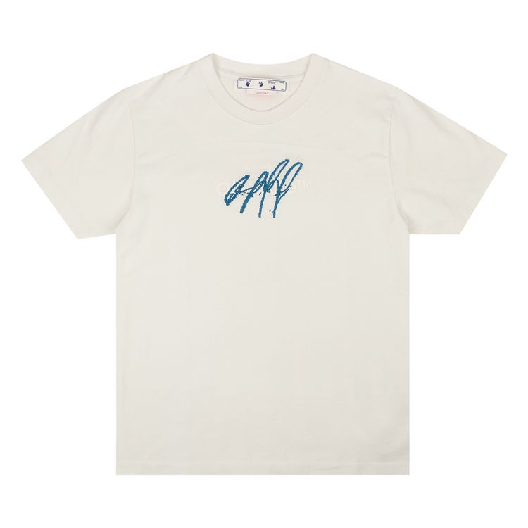 Off White Bounce Cross Off Slim Short Sleeve Tee White Light