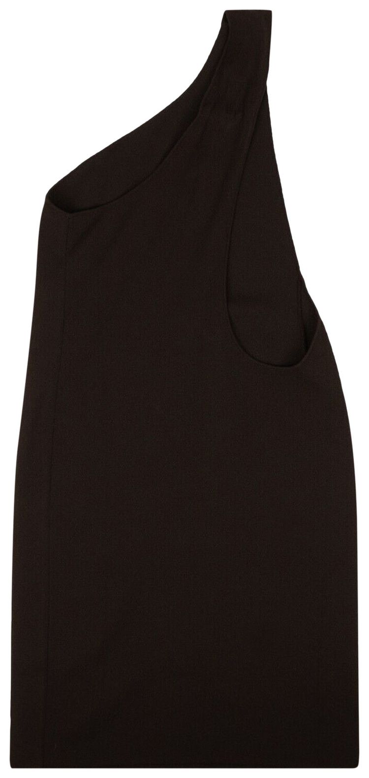 Bottega Veneta One Shoulder Knit Midi Dress Brown