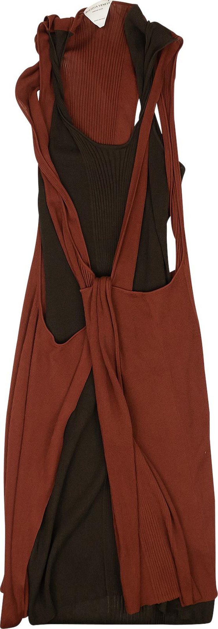 Bottega Veneta Deconstructed Sweater Dress 'Brown'